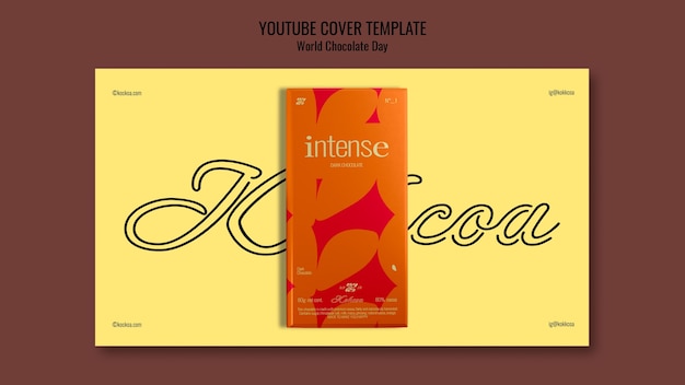 Free PSD world chocolate day celebration youtube cover