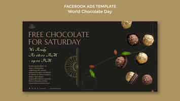 Free PSD world chocolate day facebook template