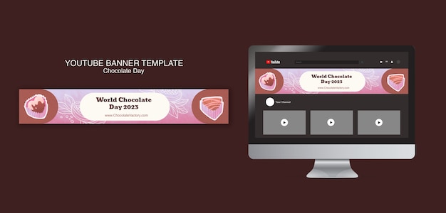 Free PSD world chocolate day template design