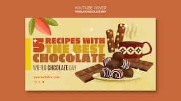 Free PSD world chocolate day youtube cover