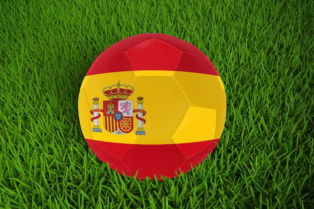 World cup football with spain flag