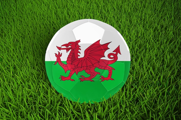 World Cup Football With Wales Flag