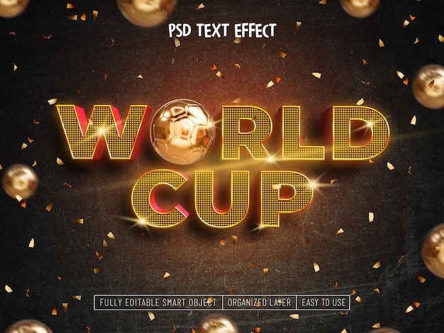 Free PSD world cup psd text effect