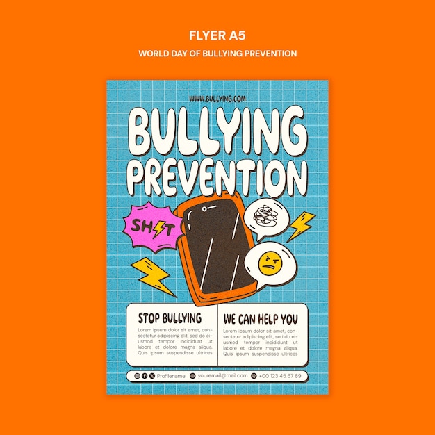 World day of bullying prevention template design