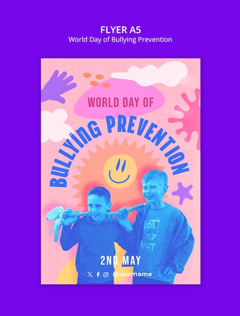 Free PSD world day of bullying prevention template