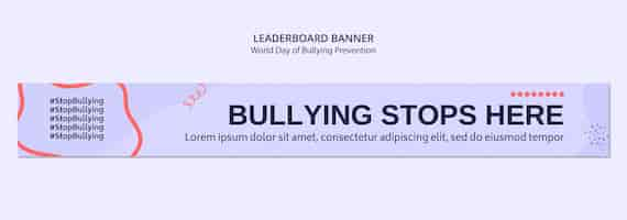 無料PSD 世界いじめ防止デーのバナー