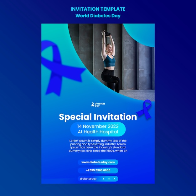 World diabetes day invitation template