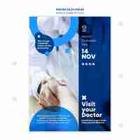 Free PSD world diabetes day poster template