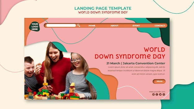 Free PSD world down syndrome day  homepage