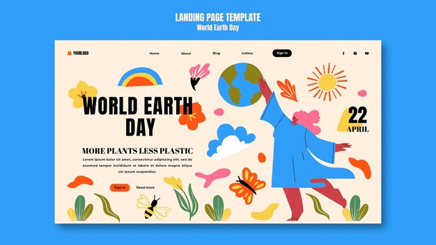 world earth day landing page