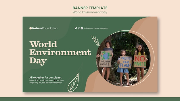 無料PSD 世界環境デーのバナーテンプレートデザイン