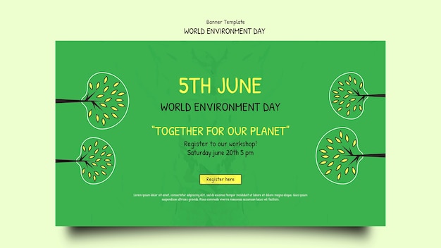 World environment day banner template