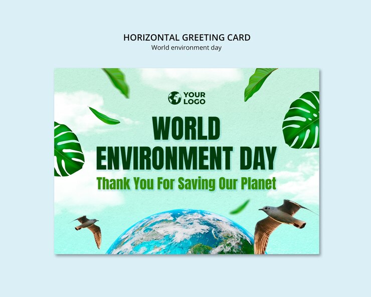 Free PSD world environment day celebration template