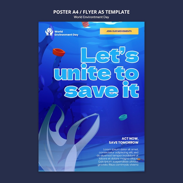 World environment day poster template