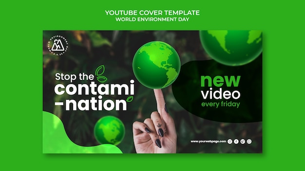 Free PSD world environment day template design