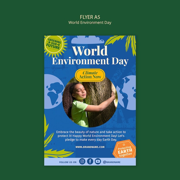 Free PSD world environment day template design