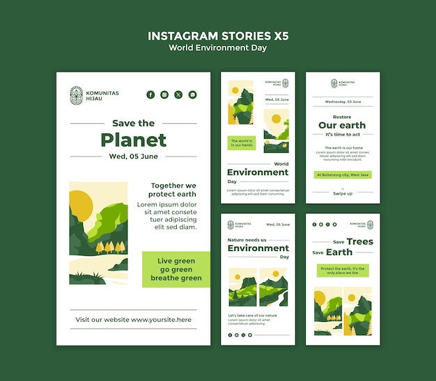 Free PSD world environment day template design