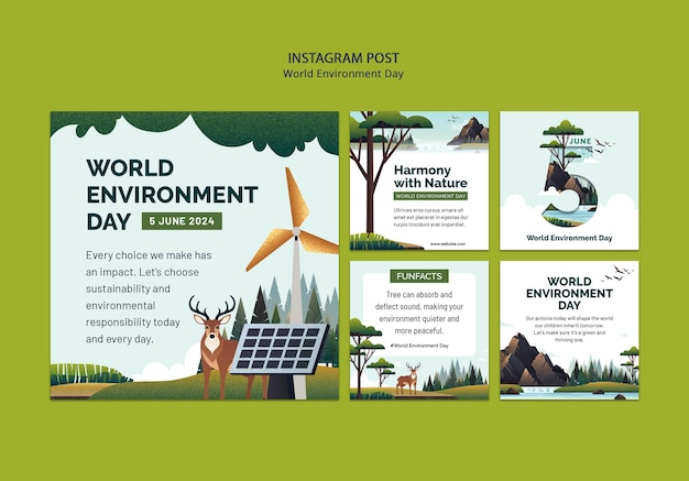 Free PSD world environment day template design