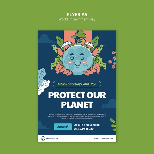 world environment day  template design