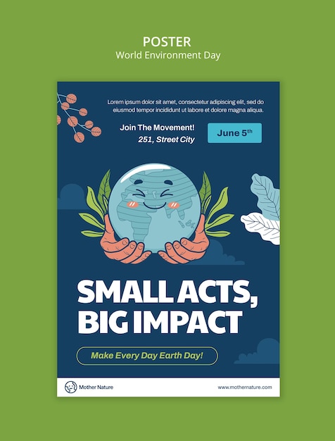 world environment day  template design