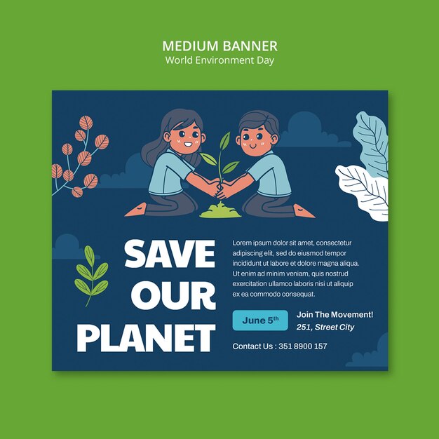 world environment day  template design