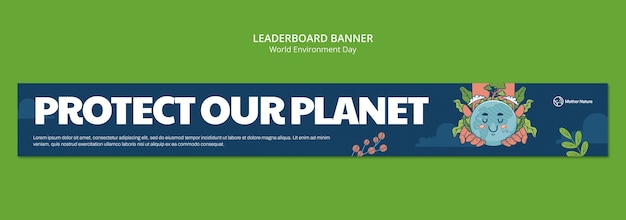 無料PSD world environment day  template design