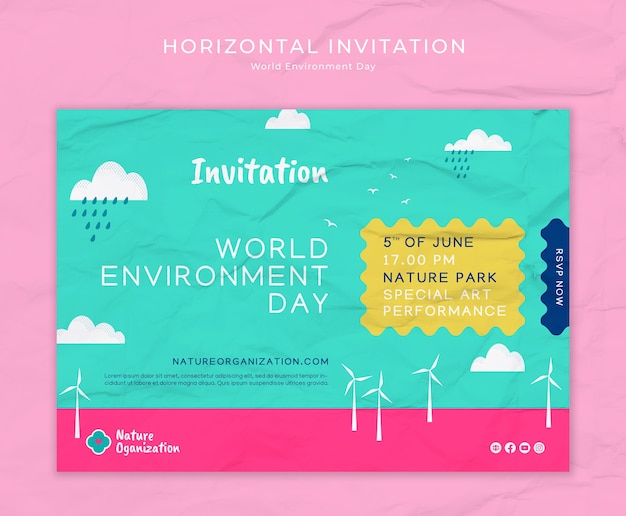 PSD gratuito world environment day template design