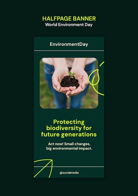 Free PSD world environment day template