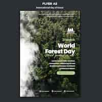 Free PSD world forest day flyer template