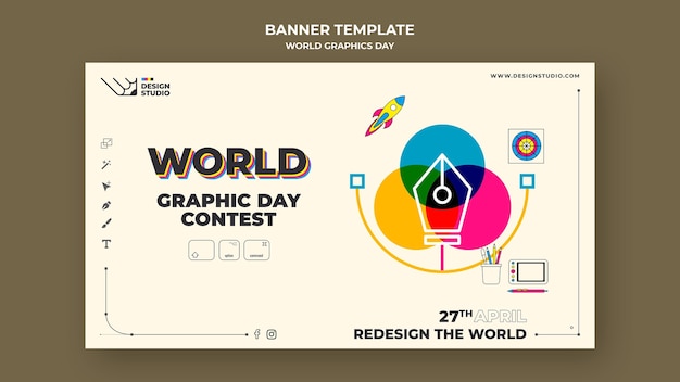 World graphics day banner template