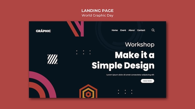 세계 그래픽의 날 방문 페이지 템플릿