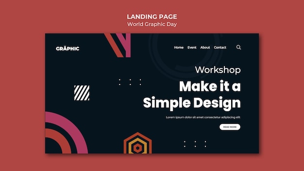 World graphics day landing page template
