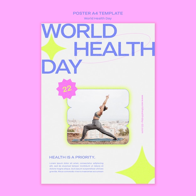 World health day a4 poster/ a5 flyer template