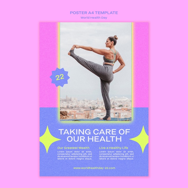 World health day a4 poster/ a5 flyer template