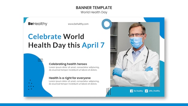 Free PSD world health day banner template