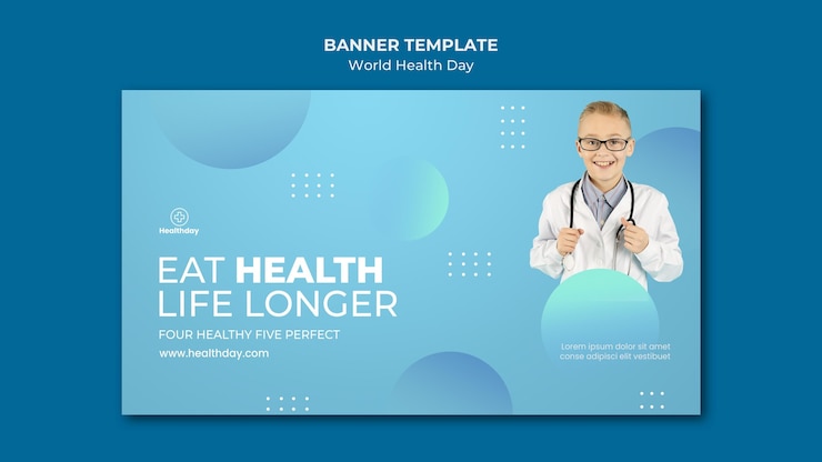 Free PSD world health day banner template