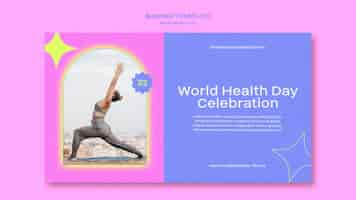 Free PSD world health day banner template