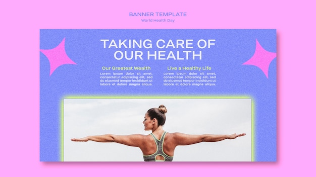 Free PSD world health day banner template