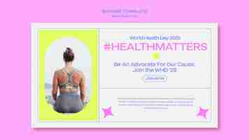 Free PSD world health day banner template