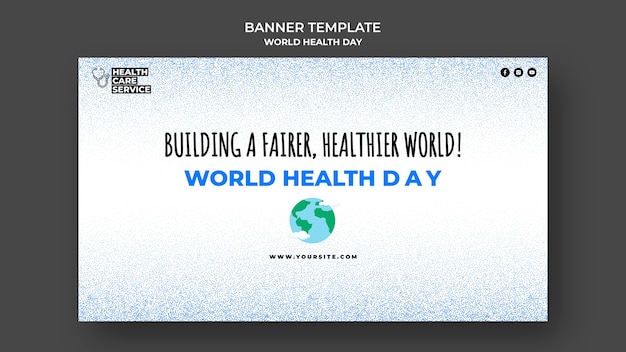 World health day banner template