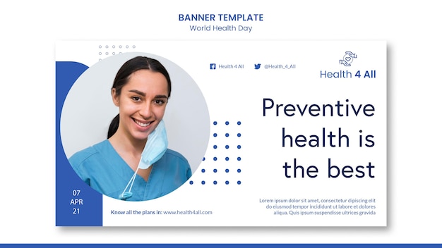 Free PSD world health day banner