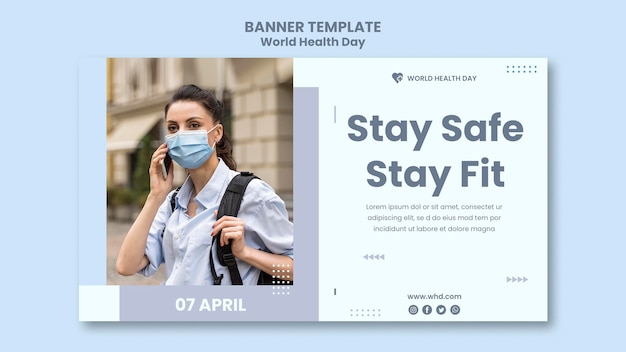 Free PSD world health day banner