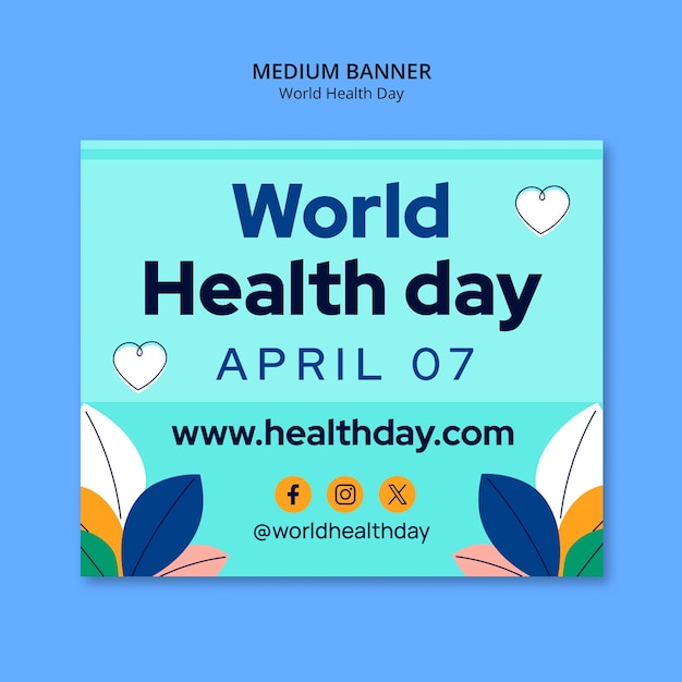 Free PSD world health day celebration banner template