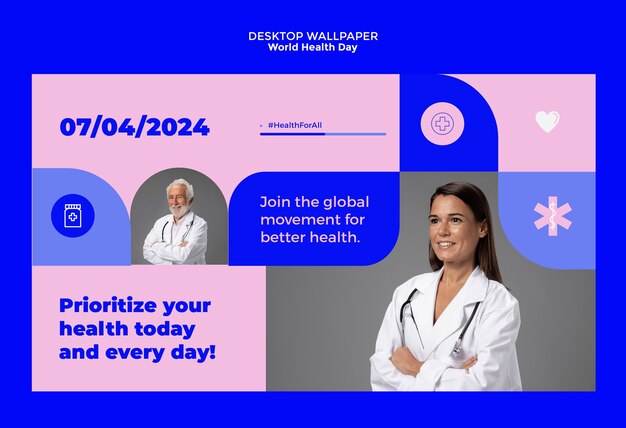 world health day celebration desktop wallpaper