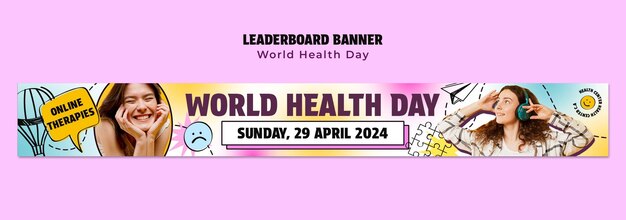world health day celebration leaderboard banner