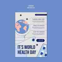 Free PSD world health day celebration poster template