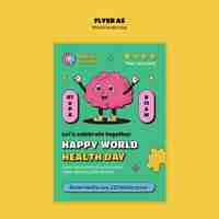 Free PSD world health day celebration poster