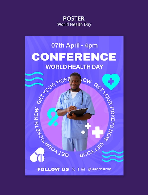 World health day celebration poster