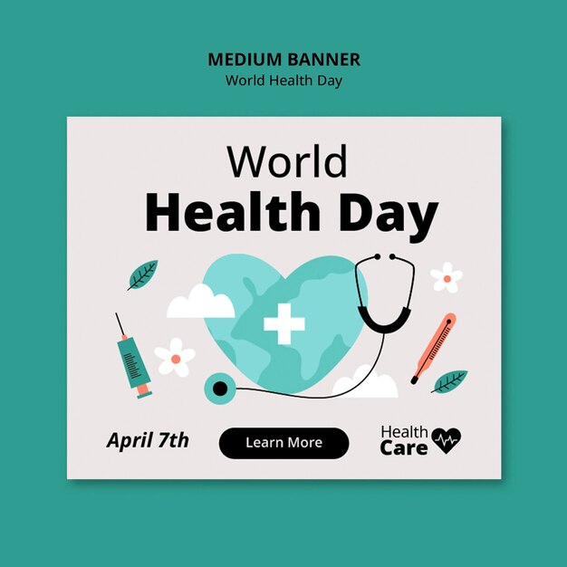 World health day celebration template
