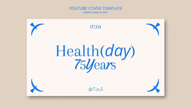 Free PSD world health day celebration youtube cover